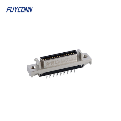 Mini D Ribbon MDR PCB Female SCSI Connector 36 pin con guscio in lega di zinco