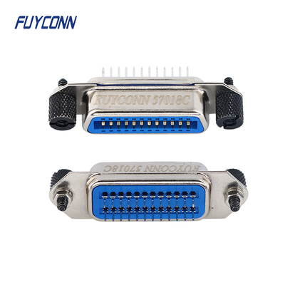PWB verticale 2.16mm del connettore centronics del maschio 24pin IEEE-488 con le viti nere
