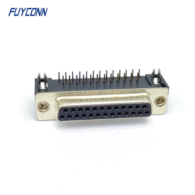 connettore ad angolo retto del PWB D-SUB del connettore femminile di DB 25pin (8.08mm)