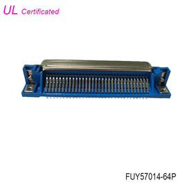 Connettore ad angolo retto del bordo del PWB di Pin Centronics Connector 32paris del maschio 64