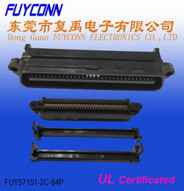 64 tipo di piegatura di Pin Male Centronic Connector 32pairs IDC con la clip del cavo