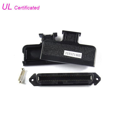 tipo femminile di Centronic 50 Pin Connector IDC di compagnia di telecomunicazioni del passo di 2.16mm 25 paia del connettore con la copertura di plastica del nero di 180 gradi