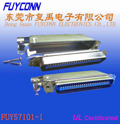 Lega per saldatura 50 Pin Centronic Ribbon Cable Connector di DDK con la copertura del metallo