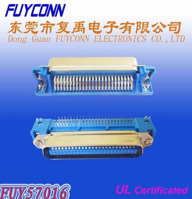 Maschio 14 24 36 50 UL certificate connettore ad angolo retto del PWB di Pin DDK Centronic