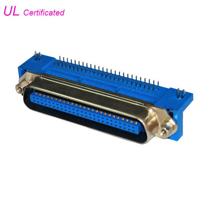 Connettore maschio ad angolo retto del PWB di 50 Pin Centronic con la vite della presa e la serratura del bordo