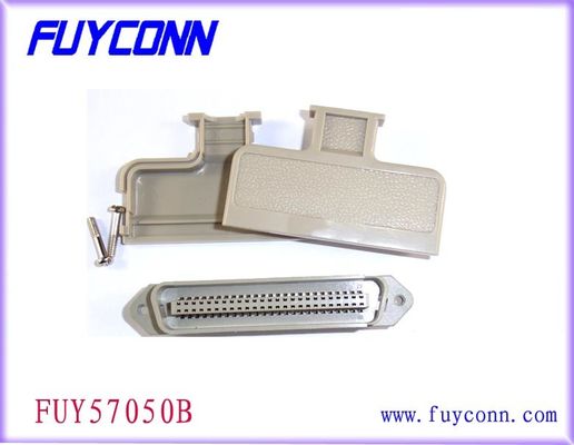 Connettore dell'intestazione di 50 Pin Centronics Connector Male Plug con la copertura di plastica di forma di T