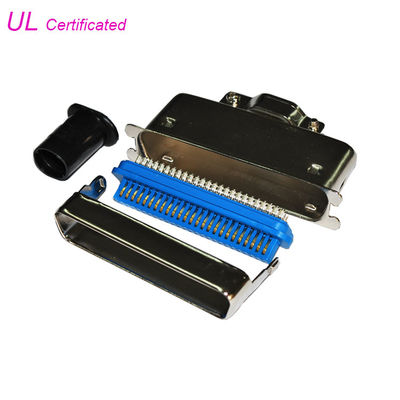 tipi lega per saldatura maschio Pin Connector di MD di 14 24 36 50 Pin Centronic con l'uscita diritta del cavo