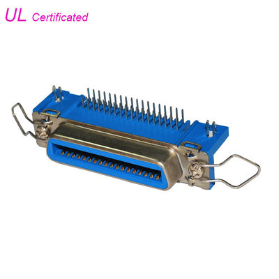 Connettore ad angolo retto centronics del PWB di Pin Connector 50pin 24pin 14pin del campione 36 con il fermo della primavera