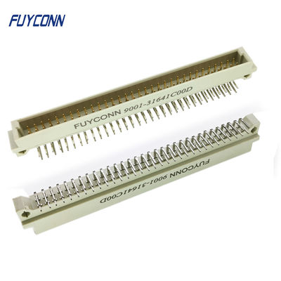 2.54mm 2 connettore ad angolo retto dell'euro del PWB 2*32P 64 Pin Male 41612 di file