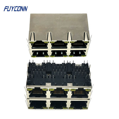 PWB femminile 48 Pin Modular Jack Connector del connettore RJ45 dei porti 2x3 6
