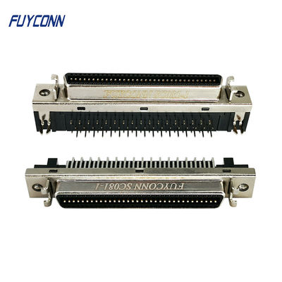 tipo femminile ad angolo retto del CN del connettore del PWB 1.27mm del connettore di 68Pin SCSI con il gancio di Fixness