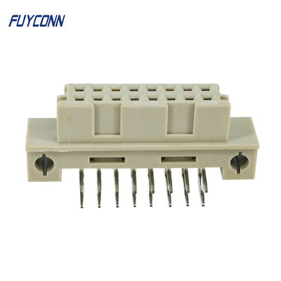 DIN41612 la femmina 2 rema il connettore del PWB Eurocard di 16 Pin Right Angle